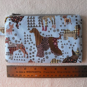 Chiens toutes races, pochette à fermeture éclair doublée de coton cousue à la main, rangement d'articles, pochette, maquillage, articles pour chiens, trousse souple, étui pour téléphone portable