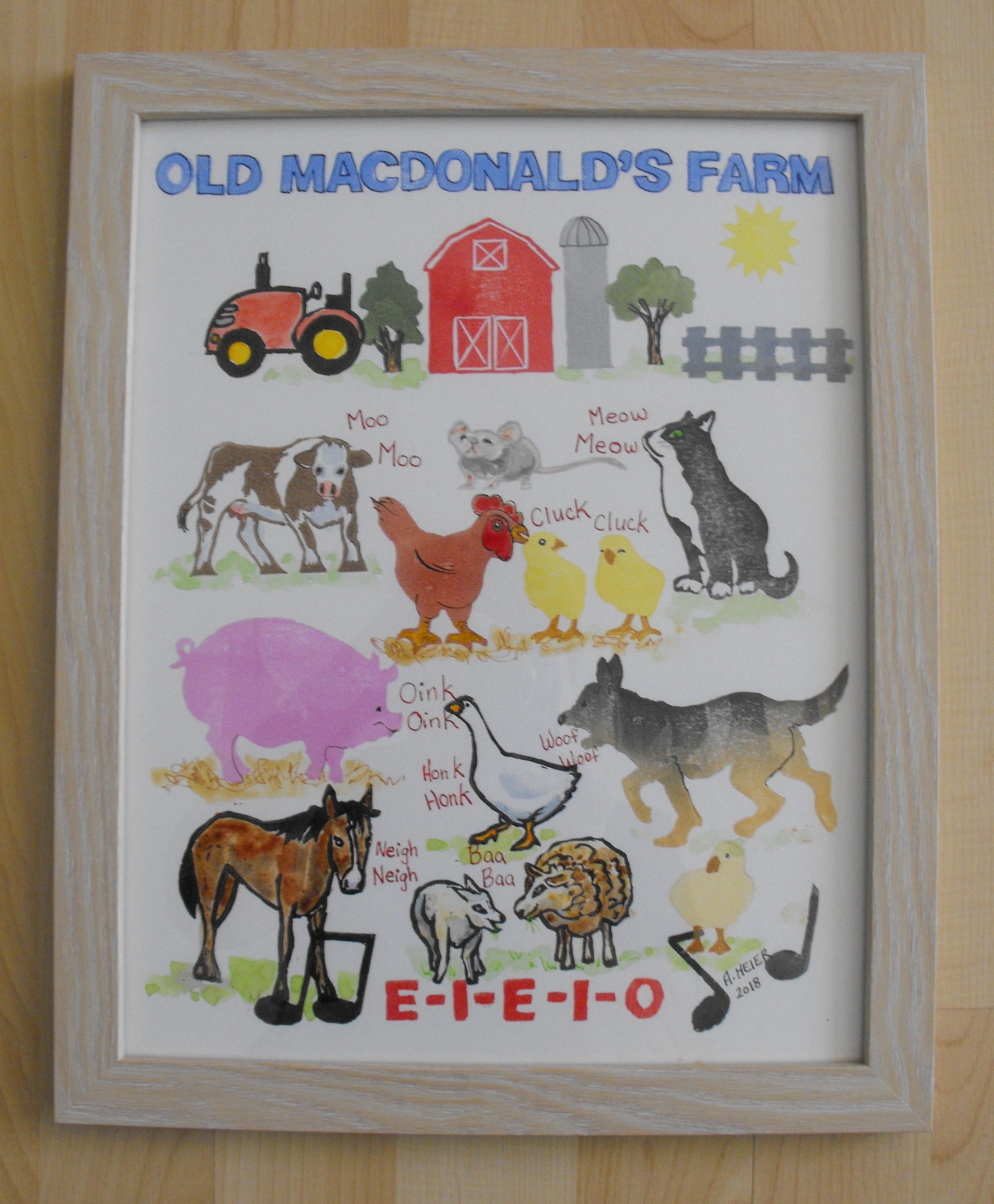 5 Sheets Old Macdonald Double Sided Animal Farm Scrapbook 