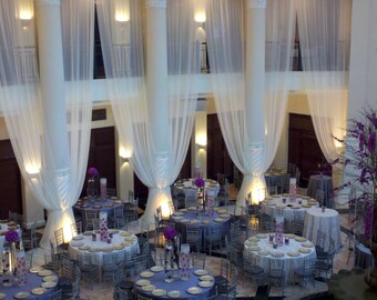 Ceiling Draping Sheer Voile Chiffon Drape Panel Backdrop