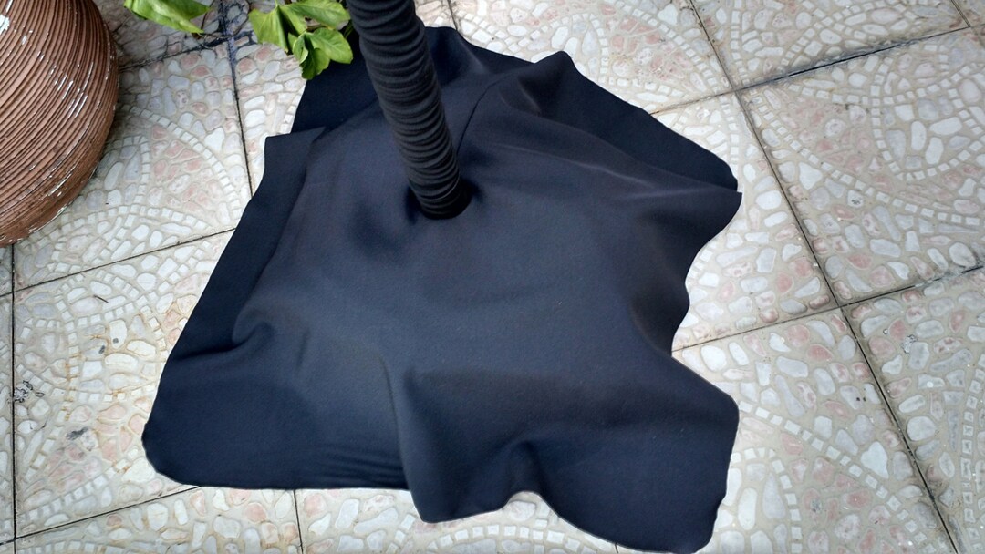 Set of 6 Spandex Upright Pole Base Covers, Black, White, Ivory or