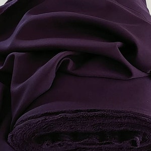 Eggplant Gabardine Tropical 62" wide 100% Polyester selling by yard,  Free swatches, Threads and "rush" shipping available.