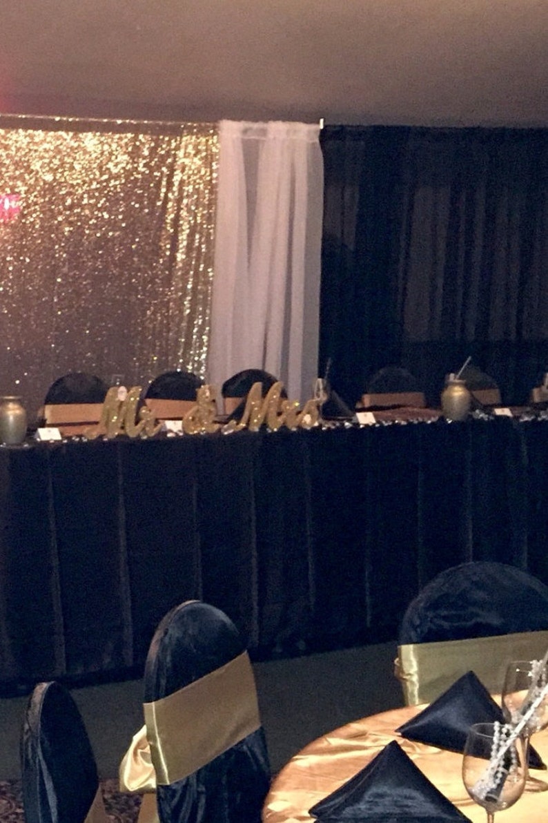 Black Wedding Drapes 13 To 18 Ft Long X 114 In Wide In Etsy