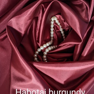 Habotai Borgogna o Vino 57" di larghezza, per fodere, camicette, pareo, lingerie leggera e sciarpe Spedizione rapida disponibile Campioni gratuiti su richiesta
