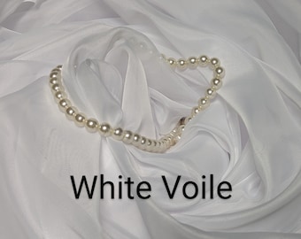 Tissu Voile d'arche de mariage blanc, double largeur (118"), par verge Échantillons gratuits, fils et expédition « urgente » disponibles.