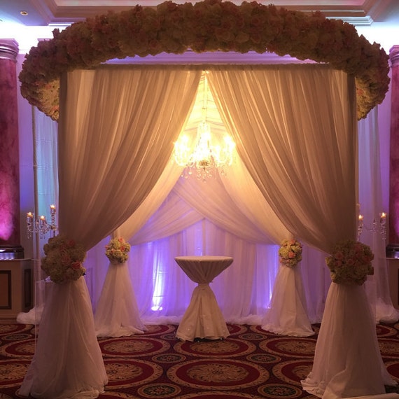 Ivory Wedding Drapes Panel 13 To 17 Ft Long X 114wide Etsy