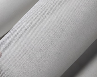 Tela de crinolina – 60" de ancho / Tela de queso blanca rígida de grado 90 / Tejido tupido / Se vende cortada a medida