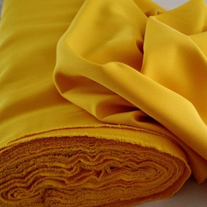 Yellow P Bright   Gabardine Tropical 60 to 62&quot; wide, 100% Polyester by the yard    Free swatch and &quot;rush&quot; shipping available.