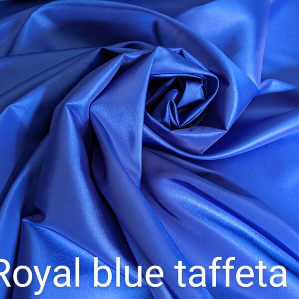 Victoria Blue Taffeta Silk Fabric