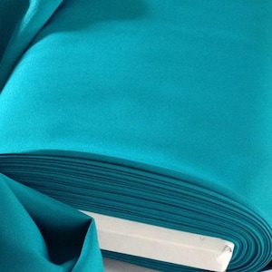 Teal or Bahama  Gabardine Tropical 60 to 62" wide, by the yard  Free swatch and "rush" shipping available.