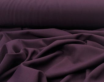 Eggplant Gabardine Tropical 62" wide 100% Polyester selling by yard,  Free swatch  "rush" shipping available.