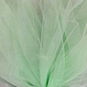 Tulle Illusion Mint green 108" wide price by yard,  Free swatches, Threads and "rush" shipping available..