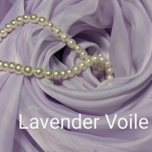 Lavender wedding arch Voile fabric, double wide (118"), by yard Free swatches, Threads and "rush" shipping available.