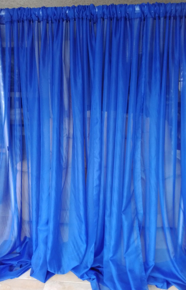 Royal Blue Decoration Drapes 6 to 12' X 114 Wide Etsy