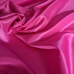 Fuchsia Taffeta by the yard 58-60&quot; wide.  Free swatches upon request,  &quot;rush&quot; shipping available.