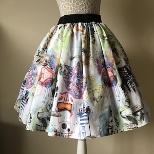 Star Wars Characters inspired full skater skirt