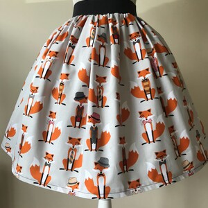 Ladies or girls Fabulous Fashionista Fox full skater style skirt