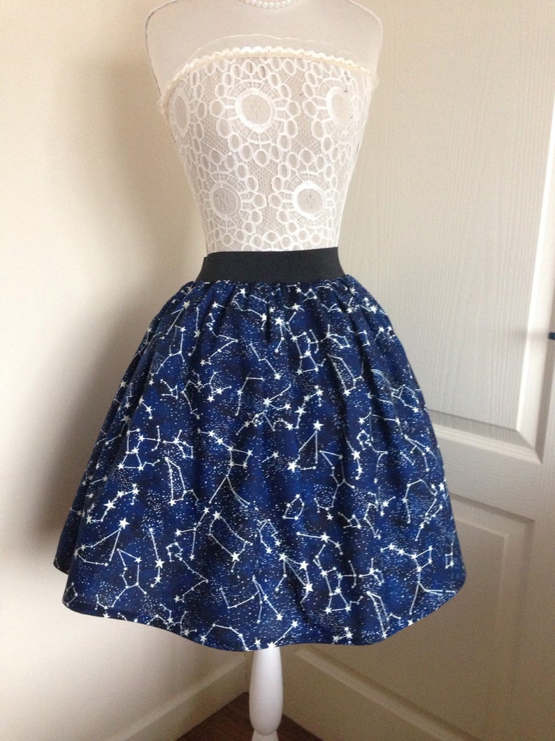 Glow in the Dark Constellations skater style skirt image 1