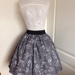 Animal Constellations skater style skirt