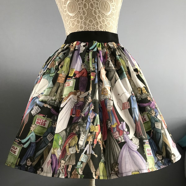 Great lines of literature full skater style skirt