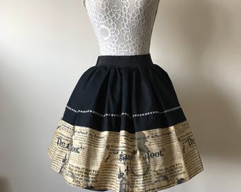 Sherlock Holmes inspired skater style skirt