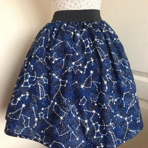 Glow in the Dark Constellations skater style skirt image 2