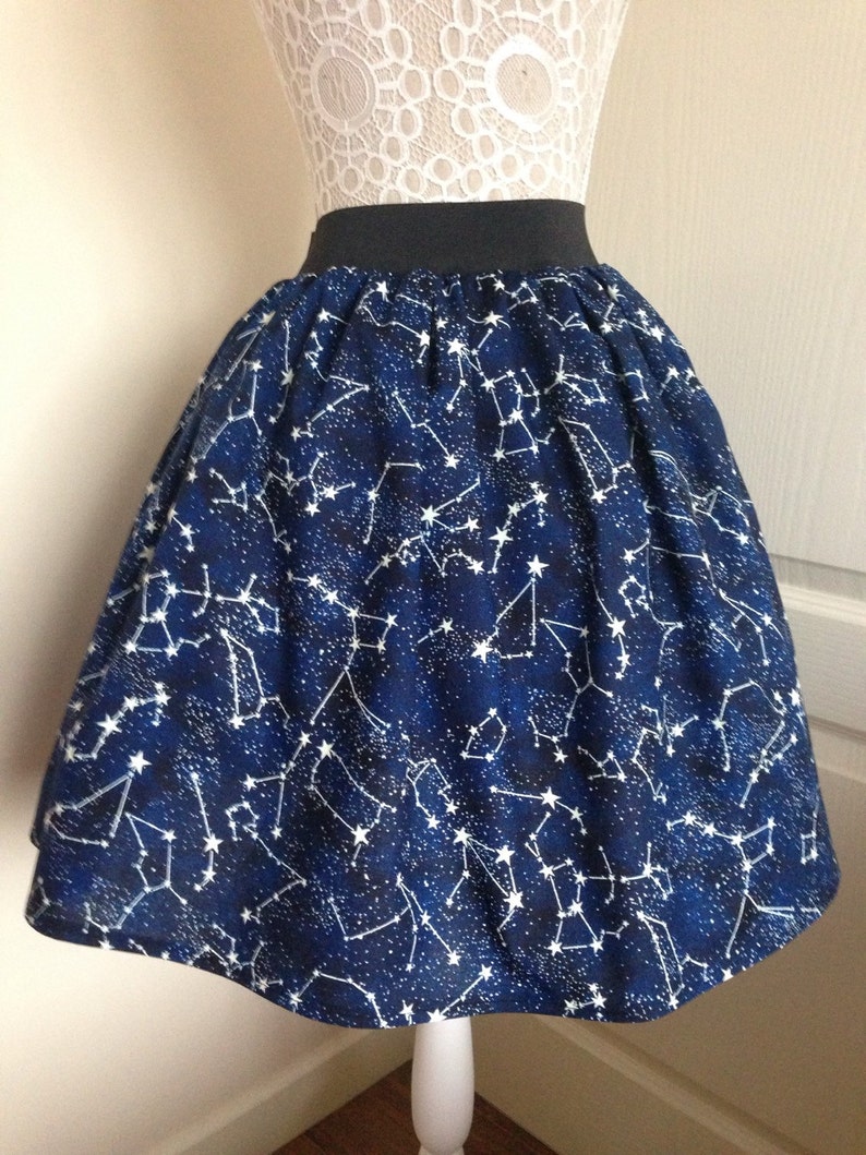 Glow in the Dark Constellations skater style skirt image 2