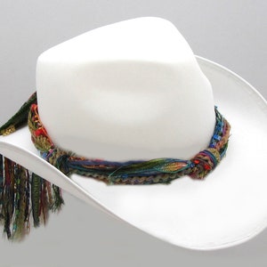 Hat Band for Western Hat for Women Cowgirl Rainbow Colors Also for Fedora Panama Straw Hats Hat Band Only Hat Not Included image 7