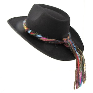 Hat Band for Western Hat for Women Cowgirl Rainbow Colors Also for Fedora Panama Straw Hats Hat Band Only Hat Not Included image 2