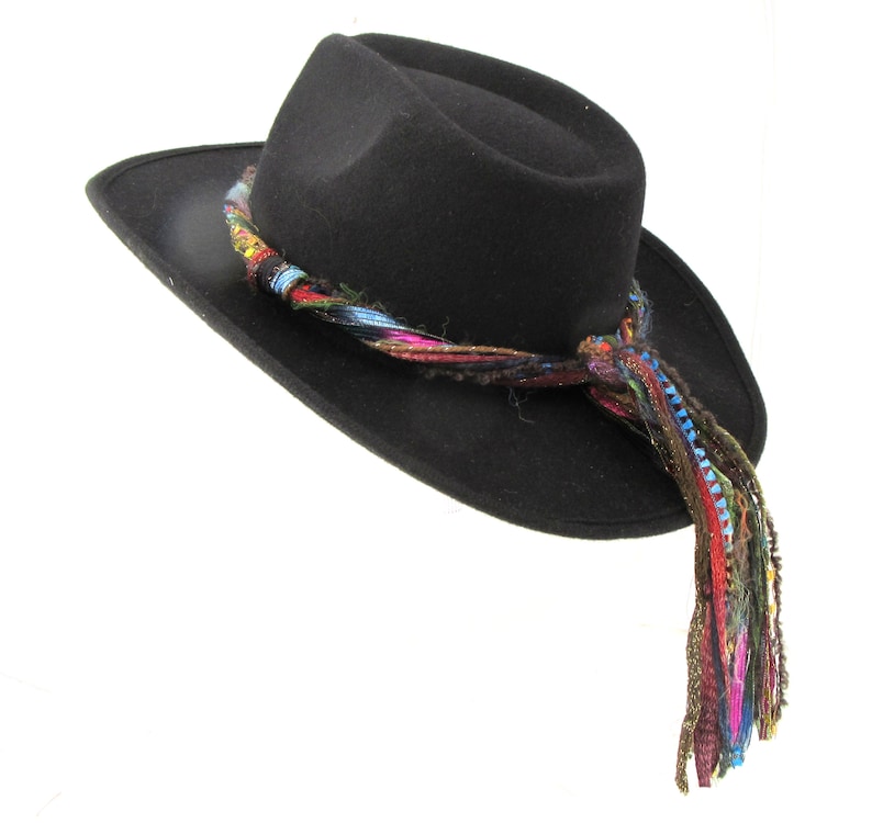 Hat Band for Western Hat for Women Cowgirl Rainbow Colors Also for Fedora Panama Straw Hats Hat Band Only Hat Not Included image 2