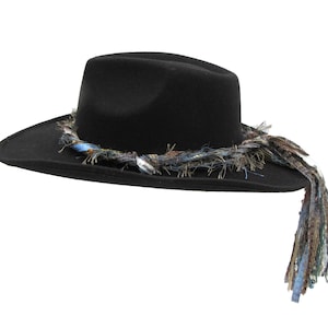 Hat Bands for Womens Western Hats and Cowgirl Hats, Blue and Tan Hatband, Hat Band Only (Hat Not Included)