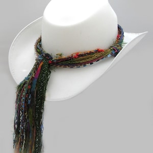 Hat Band for Western Hat for Women Cowgirl Rainbow Colors Also for Fedora Panama Straw Hats Hat Band Only Hat Not Included image 8