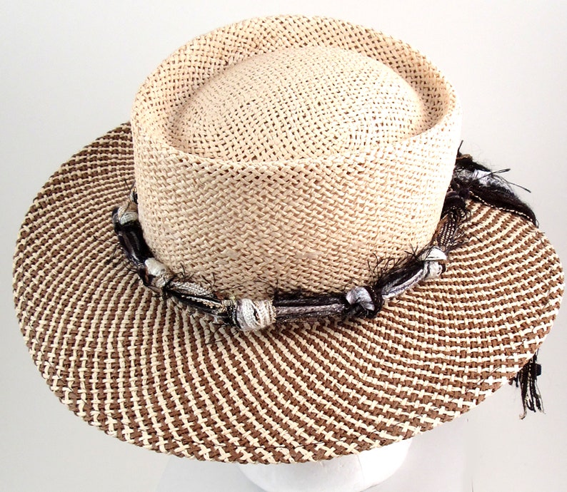 Hat Band for Woman Black White Silver Gold Accents for - Etsy
