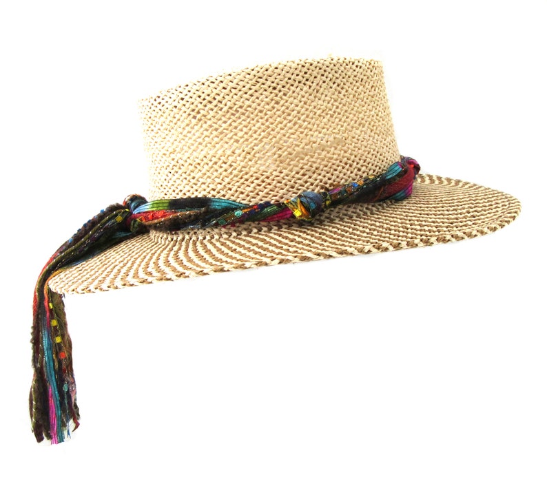 Hat Band for Western Hat for Women Cowgirl Rainbow Colors Also for Fedora Panama Straw Hats Hat Band Only Hat Not Included image 6