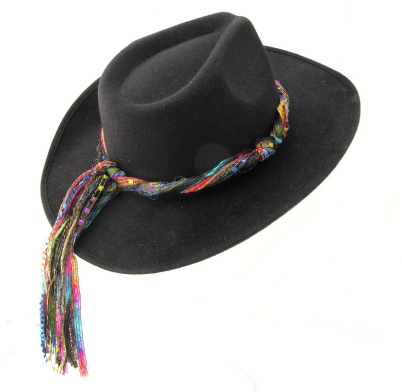 Hat Band for Western Hat for Women Cowgirl Rainbow Colors Also for Fedora Panama Straw Hats Hat Band Only Hat Not Included image 4