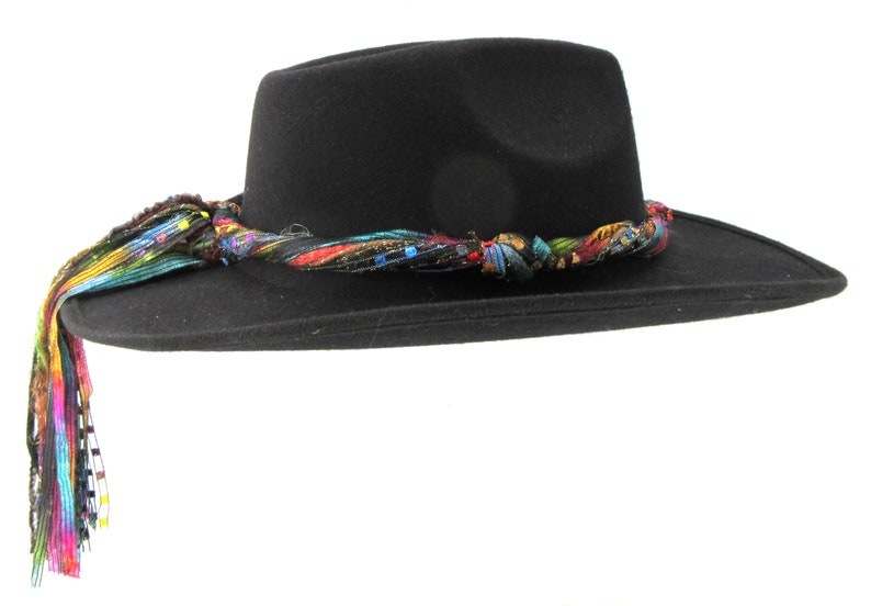 Hat Band for Western Hat for Women Cowgirl Rainbow Colors Also for Fedora Panama Straw Hats Hat Band Only Hat Not Included image 3