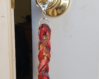 Braided Key Chain, FOB, Boho Keychains for Women, Colors: Southwestern
