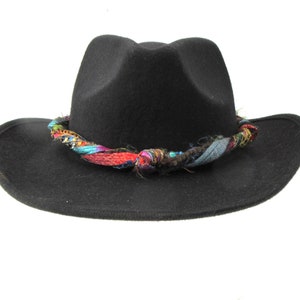 Hat Band for Western Hat for Women Cowgirl Rainbow Colors Also for Fedora Panama Straw Hats Hat Band Only Hat Not Included image 5