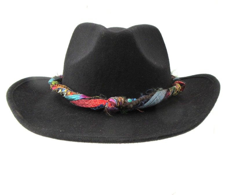 Hat Band for Western Hat for Women Cowgirl Rainbow Colors Also for Fedora Panama Straw Hats Hat Band Only Hat Not Included image 5