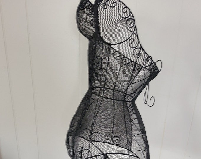 Vintage Woman Black Metal Dress Form Wedding Shower Bedroom Etsy