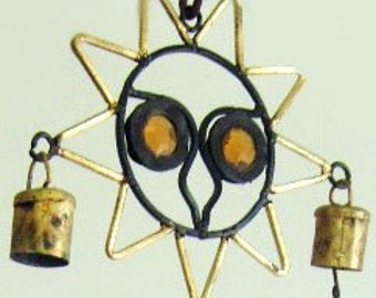 Sun, moon and star wind chime
