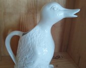 Duck water milk pitcher pourer, french country cottage,farm house,shabby chic