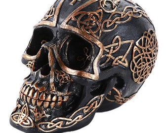 Celtic skull ,collectible,goth, biker,Halloween  #1