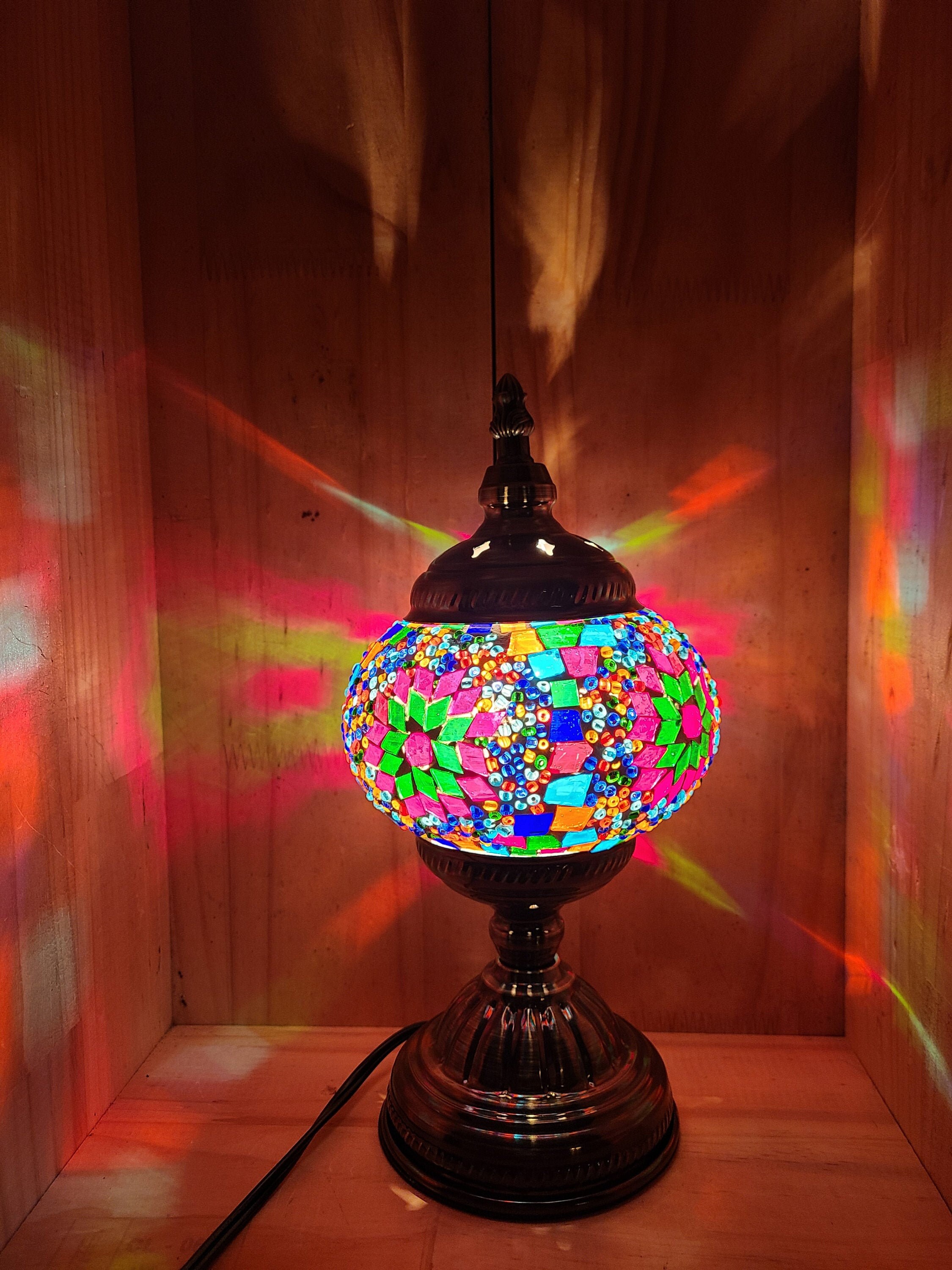 Mosaic lamp hand made bohemian hippy boho 031 Etsy