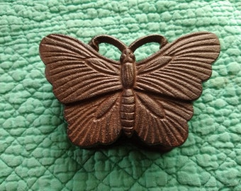 Cast iron butterfly box, key holder, stash box, jewelry holder, collectable