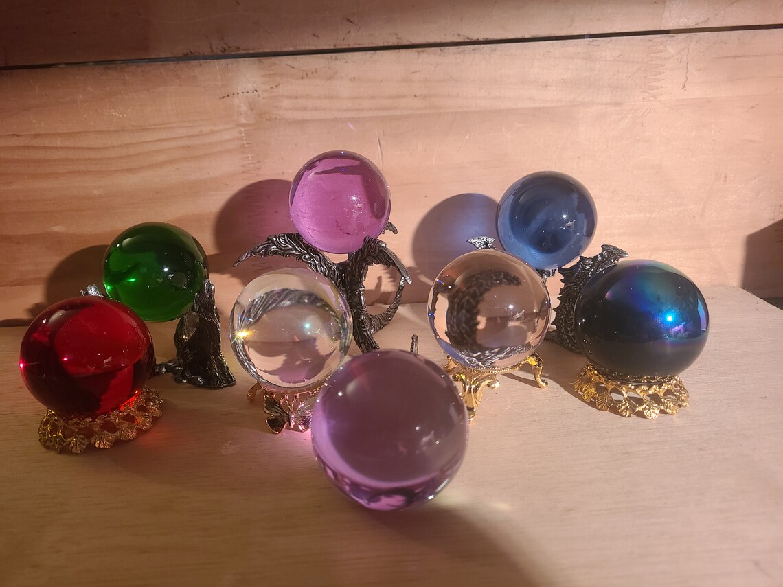 50 Mm Pale Pink Crystal Balls - Etsy