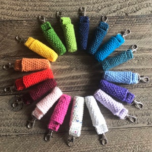 Crochet Chapstick Holder, Keychain, Lip Balm Keychain, Lip Balm