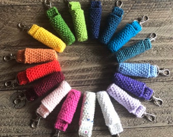 Crochet Chapstick Holder, Keychain, Lip Balm Keychain, Lip Balm