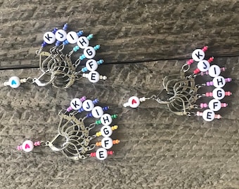 Crochet Stitch Markers, Set of 8, Hook Reminders, Beaded Stitch Marker, Multi colored, Stitch Marker, crochet accessories
