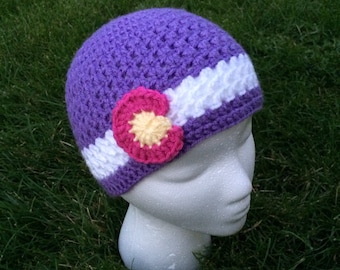Crochet Colorado Flag Hat, Colorado Beanie, Colorado Hat, Summer Beanie for Women, Spring Beanie, Women's Hat, Pastel Hat, Colorado Knit Hat