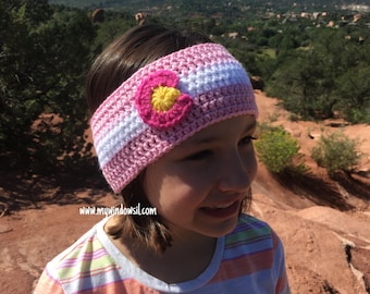 Crochet Headband, Crochet Ear Warmer, Colorado Headband, Colorado Flag Headband, Winter Headband, Knit Headband For Women, Colorado Flag